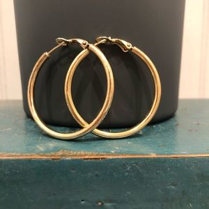 Gold hoop earrings